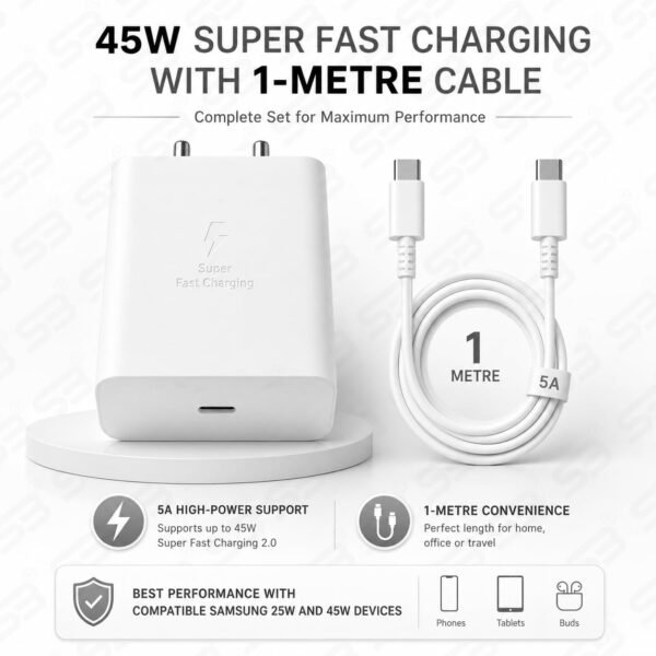 SB 45W Fast Charger Type C to C Cable